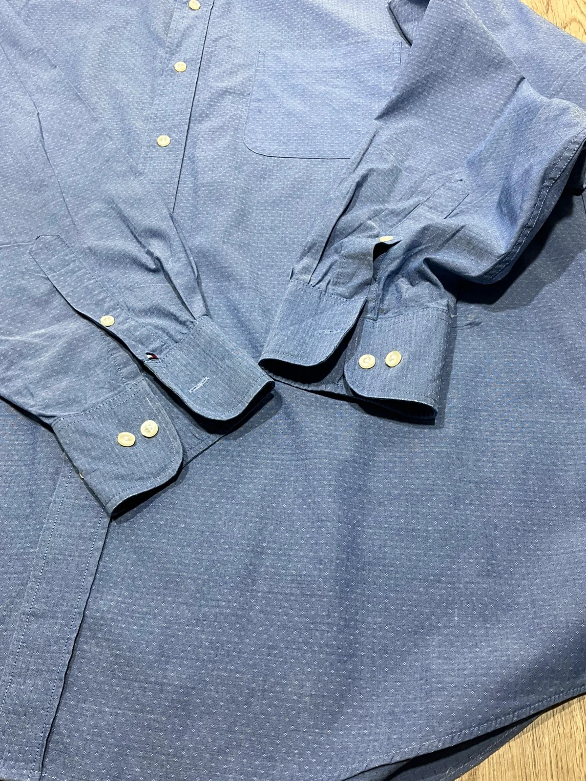 Chemise Tommy Hilfiger Regular Fit XL 17-17.5 Chic Bleu – photo 4